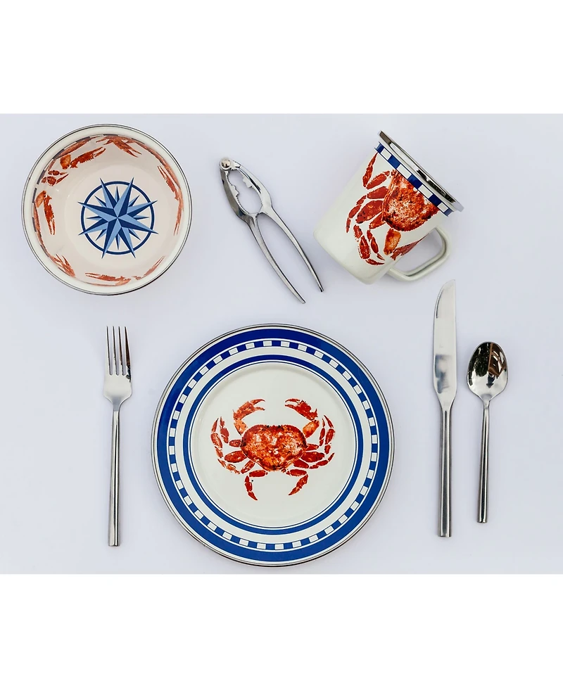 Golden Rabbit Crab House Enamelware Collection Enamelware Collection 4 Quart Serving Bowl Crab Shack