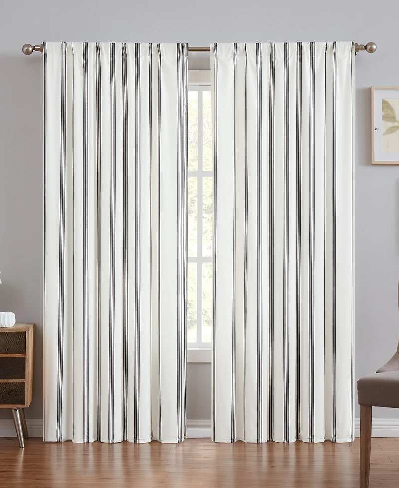 Truly Soft Millenial Stripe 2 Piece Window Curtain