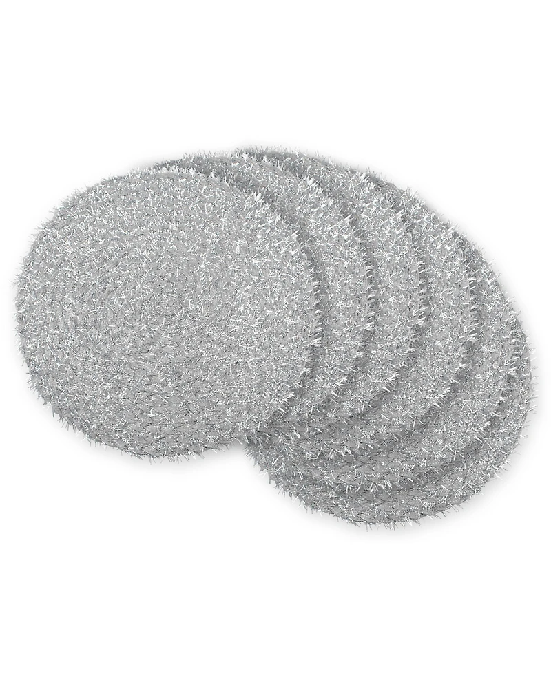 Round Woven Tinsel Placemat, Set of 6