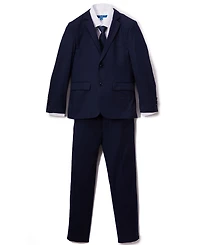 Perry Ellis Toddler Boy's 5-Piece Shirt, Tie, Jacket, Vest and Pants Solid Suit Set
