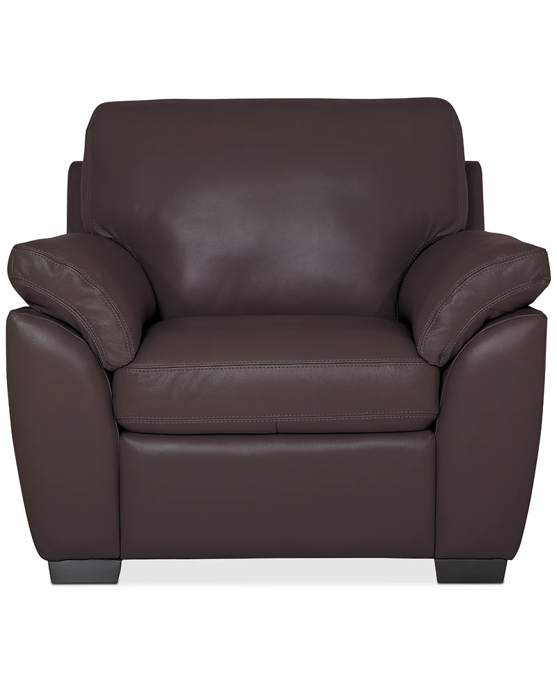 Lothan 41" Leather Chair, Created for Macy's