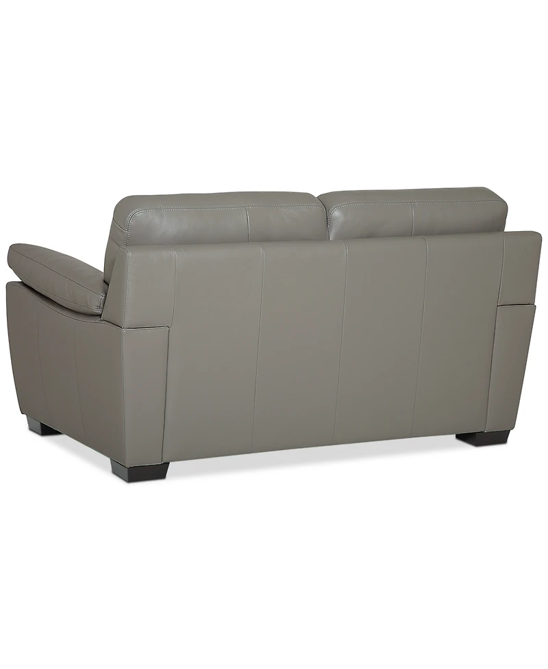 Lothan 64" Leather Loveseat, Created for Macy's