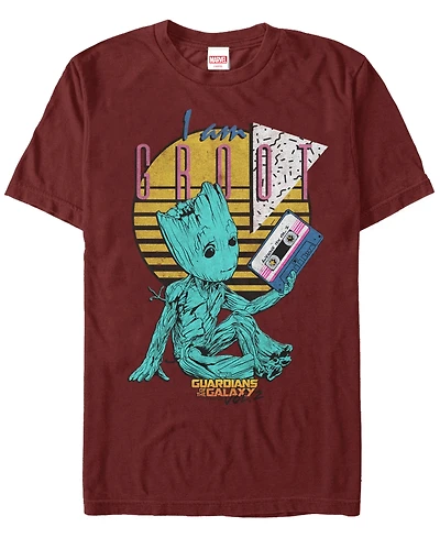 Marvel Men's Guardians of the Galaxy Vol. 2 Curious Groot Short Sleeve T-Shirt