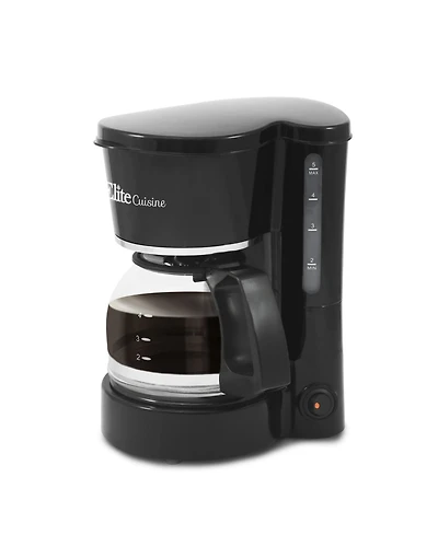 Elite Cuisine 5 Cup Automatic Brew & Drip Coffee Maker with Pause & Serve