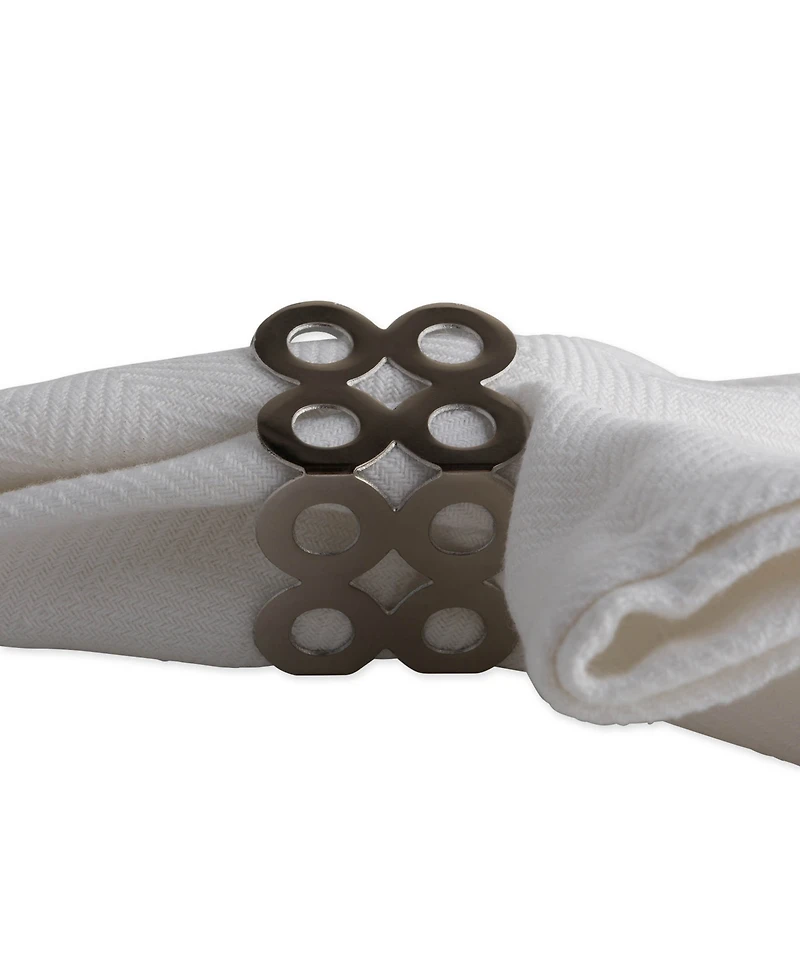 Design Imports Square Die Cut Napkin Ring Set of 6