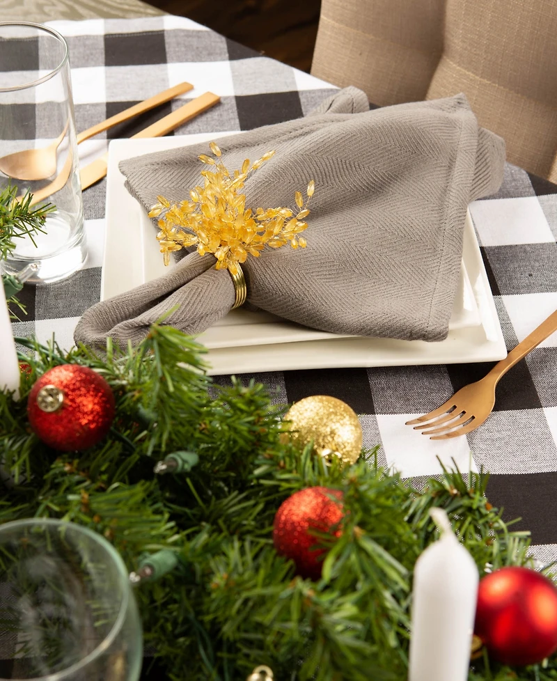 Design Imports Buffalo Check Table Topper 40" x