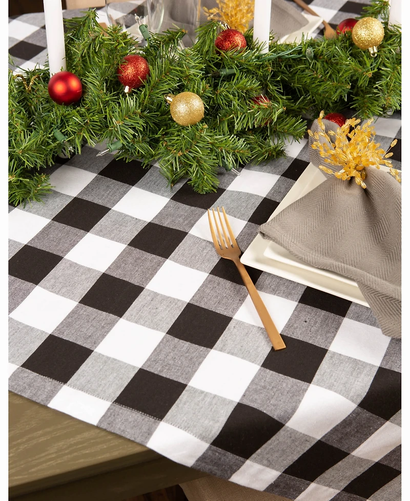 Design Imports Buffalo Check Table Topper 40" x