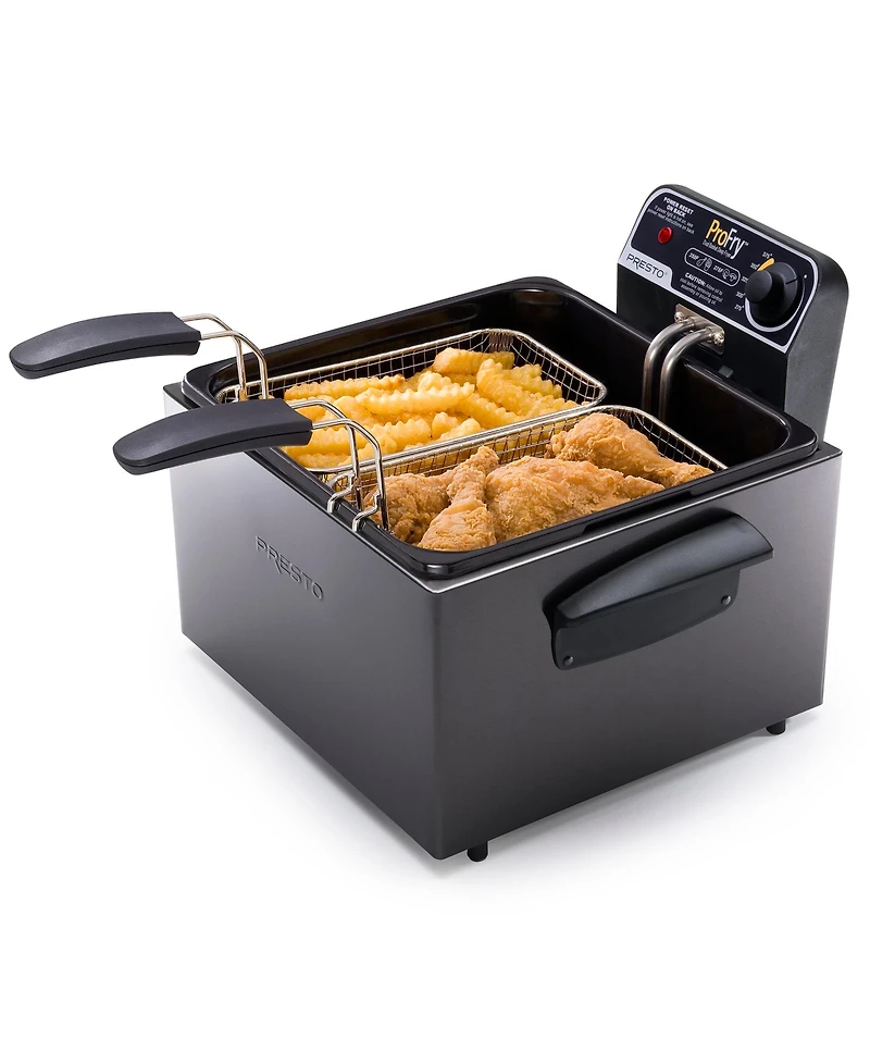 Presto Dual Basket Immersion Element Electric Deep Fryer