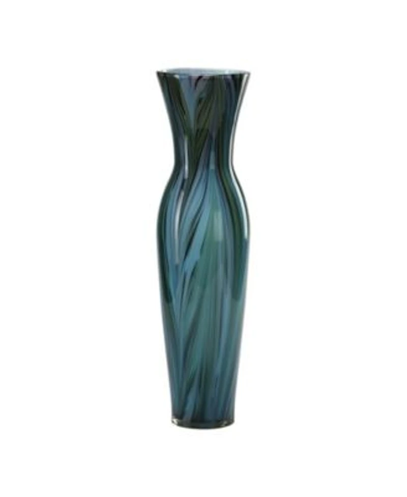 Cyan Design Feather Vase Blue Collection