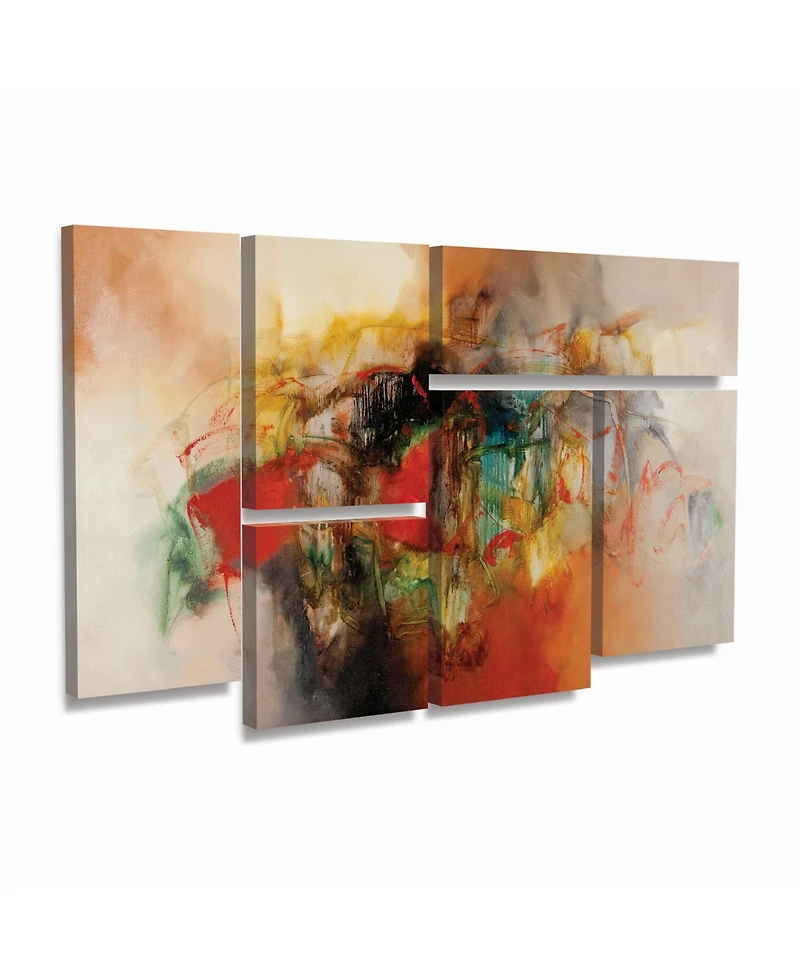 Zavaleta Abstract Vi Multi Panel Art Set 6 Piece - 49" x 19"
