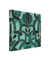June Erica Vess Turquoise Mosaic I Canvas Art - 15" x 20"