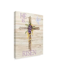 Kathleen Parr Mckenna Easter Blessing Saying Iii with Cross V2 Canvas Art