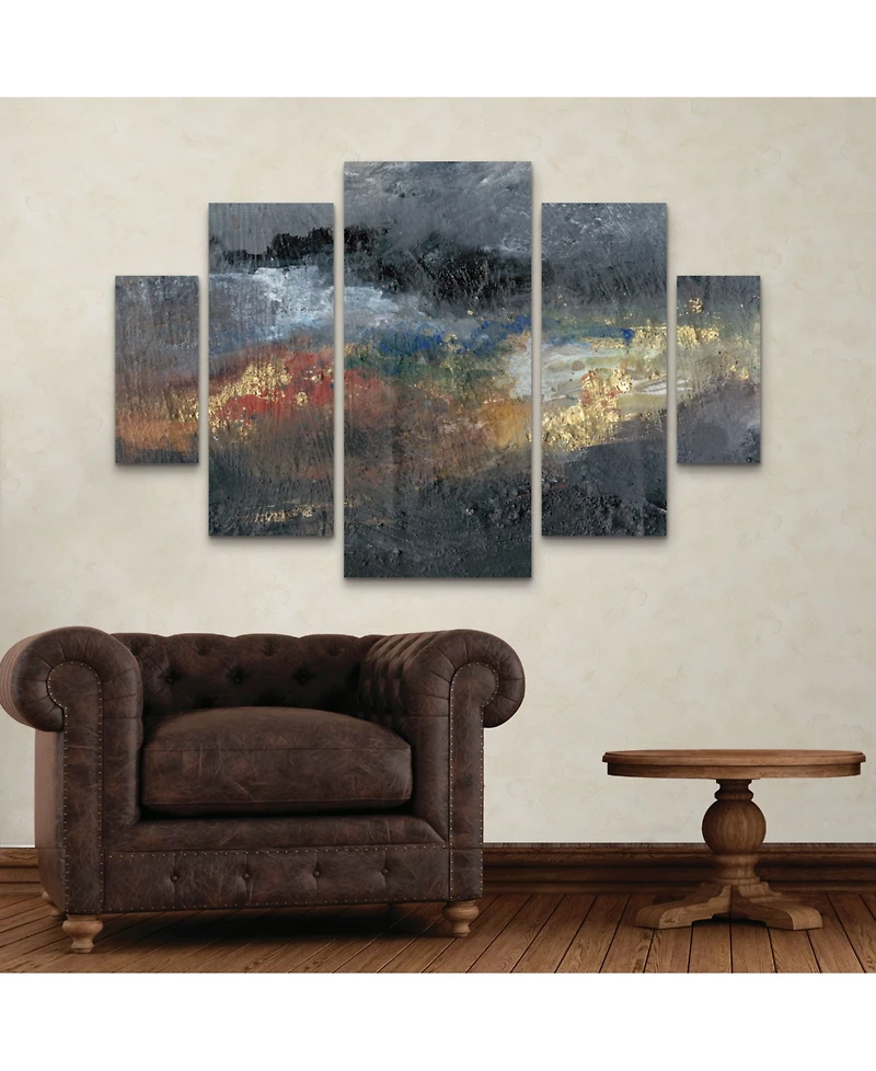 Joyce Combs Mountains in the Mist Iii Multi Panel Art Set Large Diamond - 19" x 41.5"