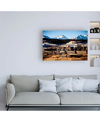 Dan Ballard Snowy Corral Canvas Art - 15.5" x 21"
