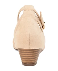 Journee Collection Women's Arkie Pointed Toe Ankle Strap Wedges