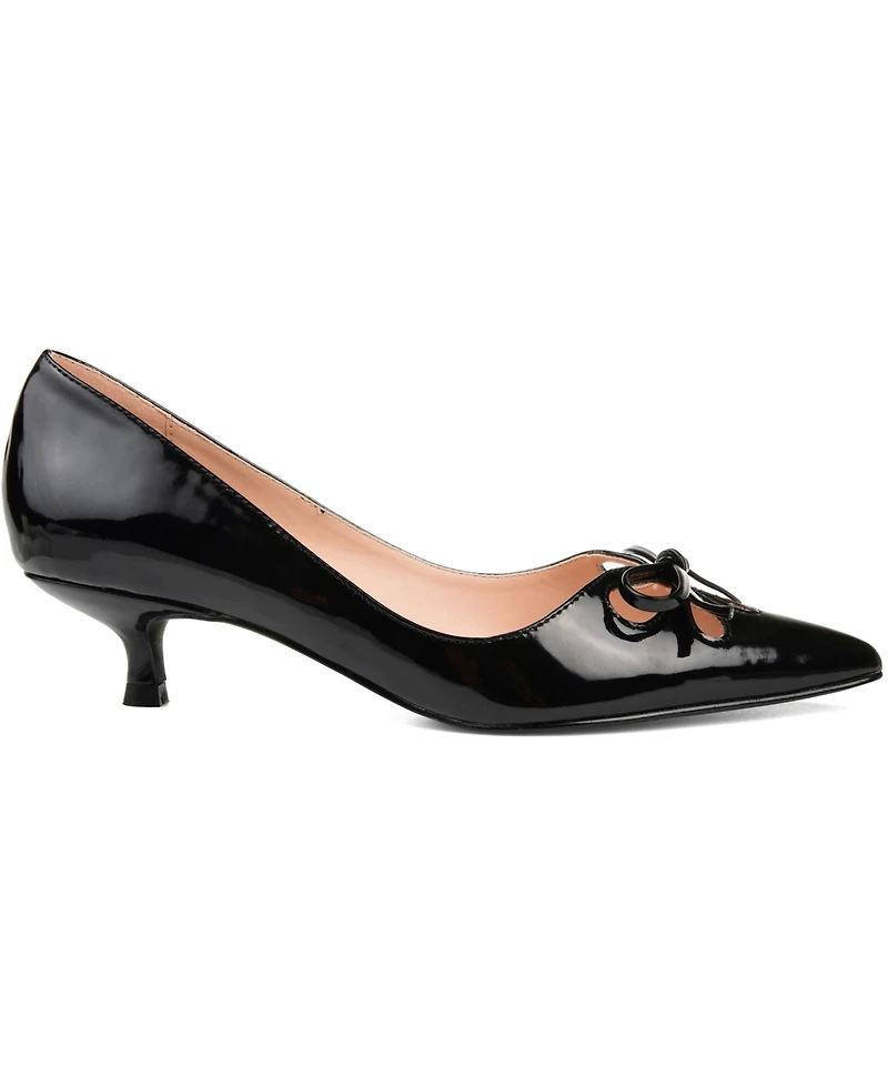 Journee Collection Women's Lutana Pointed Toe Kitten Heel Pumps