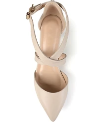 Journee Collection Women's Riva Crisscross Strap Pointed Toe Pumps