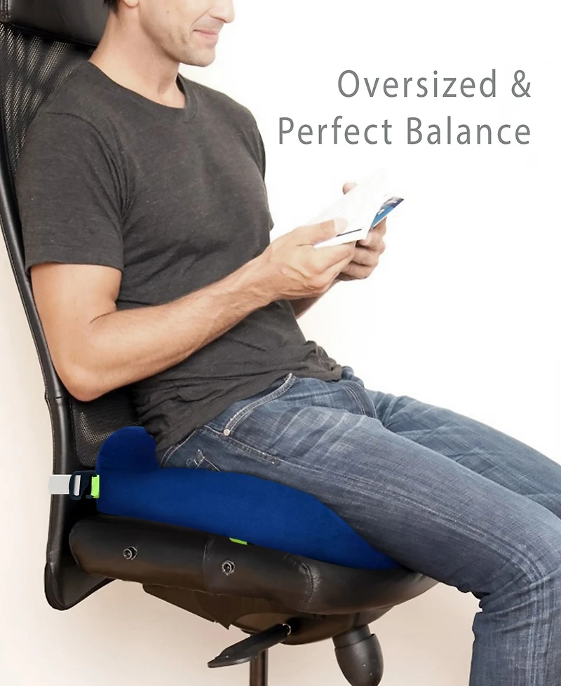 Rio Home Fashions Sleep Yoga Go Memory Foam Oversized Seat Cushion