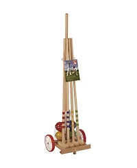 Londero 4 Player Croquet with Trolley Solid Beechwood Outdoor Game Set