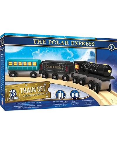 Masterpieces Wood Train Sets - The Polar Express 3 Piece Train Set