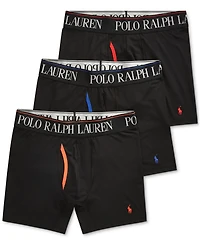 Polo Ralph Lauren Men's 3-Pack 4-d Flex Cool Microfiber Boxer Briefs