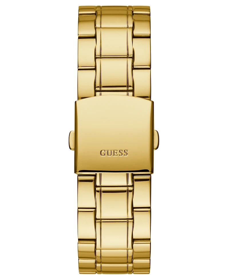 Guess Men's Diamond-Accent Gold-Tone Stainless Steel Bracelet Watch 44mm
