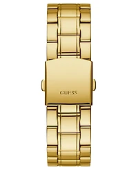Guess Men's Diamond-Accent Gold-Tone Stainless Steel Bracelet Watch 44mm