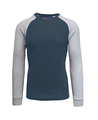 Galaxy By Harvic Men's Long Sleeve Thermal Shirt with Contrast Raglan Trim on Sleeves