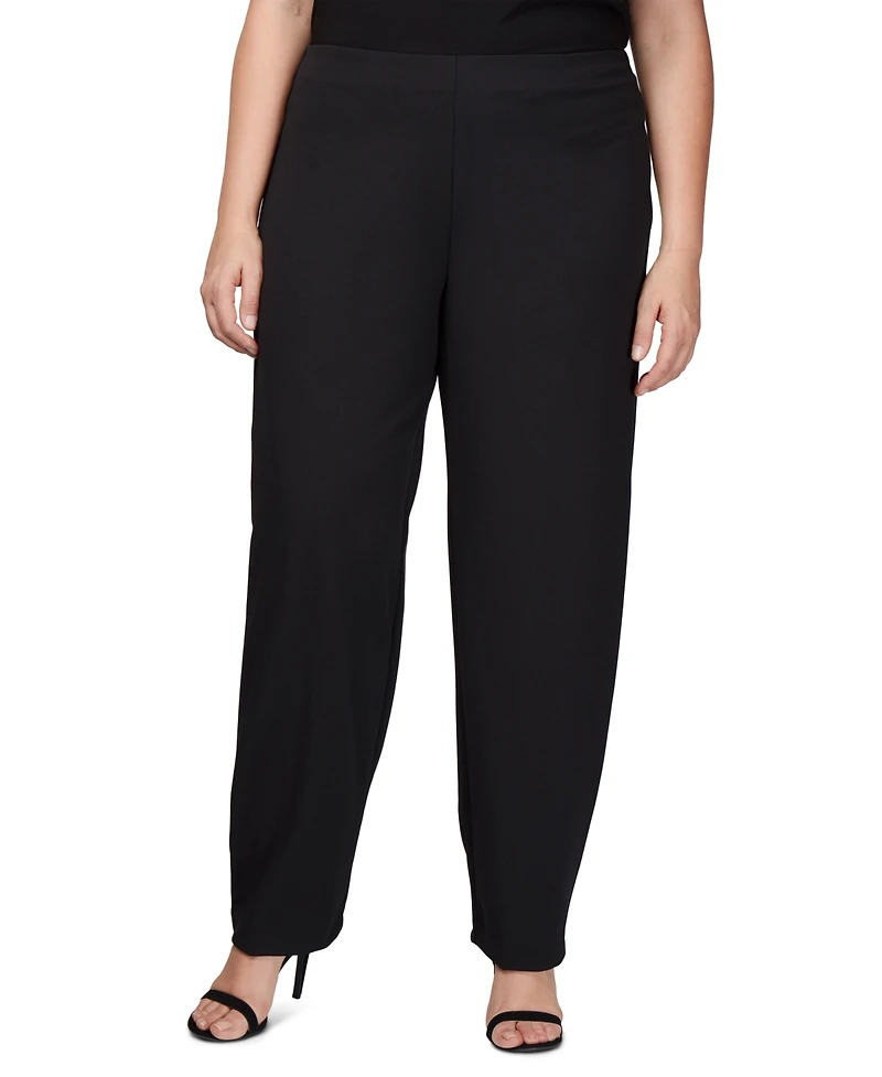 Alex Evenings Plus Slim-Leg Crepe Pants