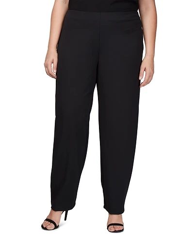 Alex Evenings Plus Slim-Leg Crepe Pants