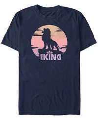 Disney Men's The Lion King Live Action Sunset Pride Rock Poster Short Sleeve T-Shirt