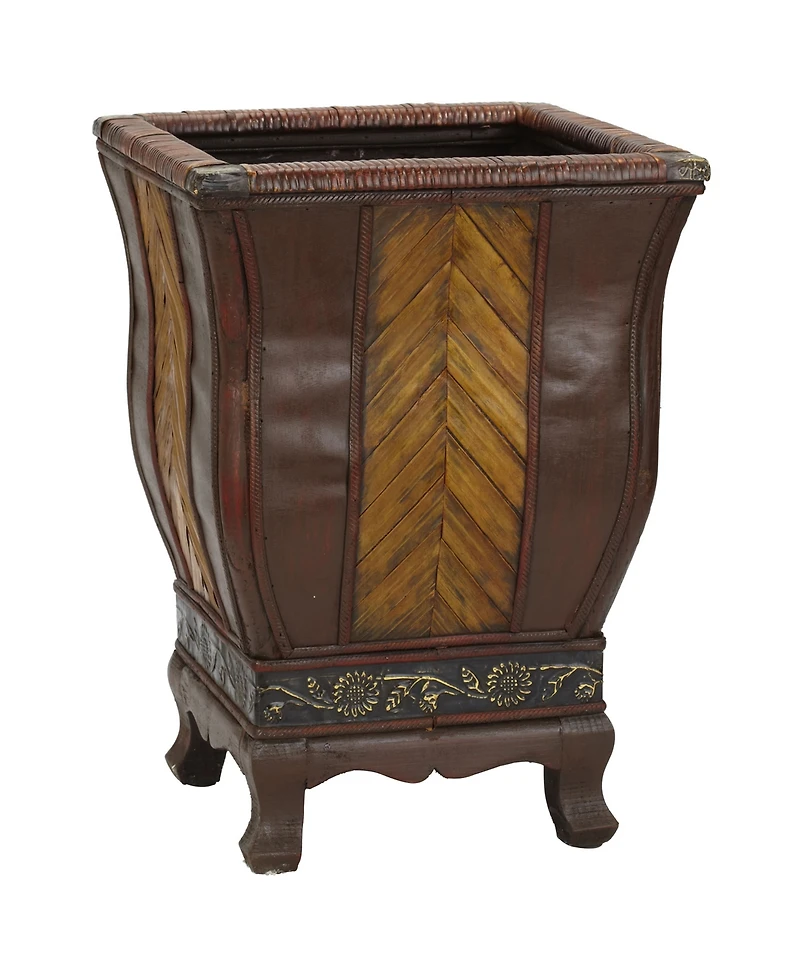 Nearly Natural Decorative Wood Planters - Set of 2