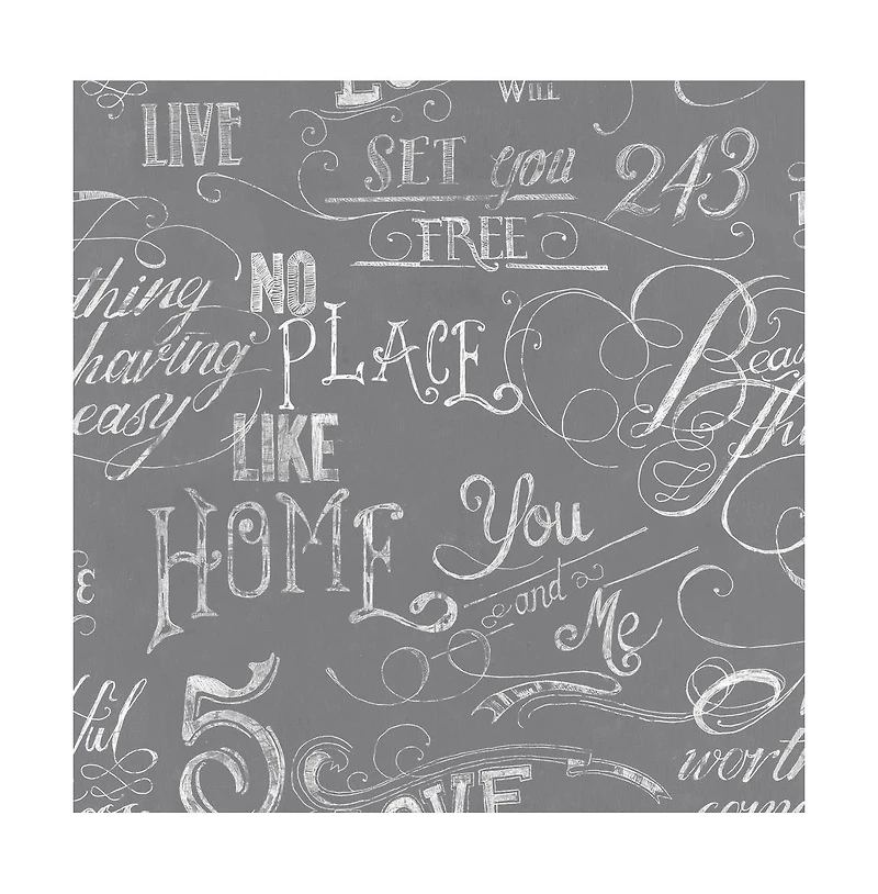 Graham Brown Chalk Board Grey Wallpaper