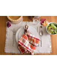Design Imports Pumpkin Spice Plaid Napkin, Set of 6