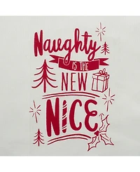 Design Imports Assorted Naughty Nice Holiday Printed Dishtowel Set