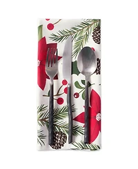 Design Imports Woodland Christmas Napkin , Set of 6