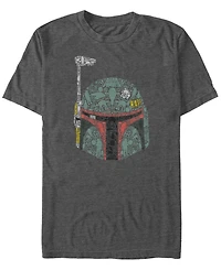 Star Wars Men's Classic Boba Fett Hidden Images Helmet Short Sleeve T-Shirt