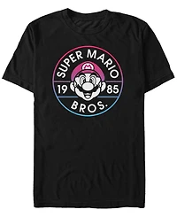 Nintendo Men's Super Mario Gradient Logo Short Sleeve T-Shirt