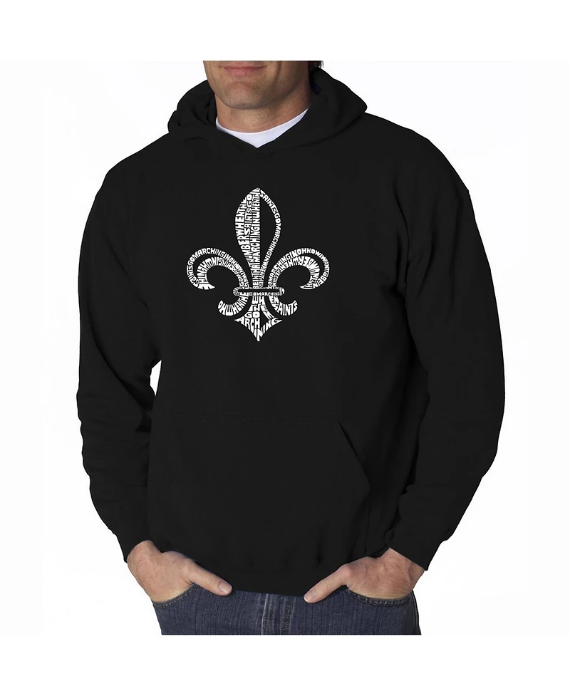 La Pop Art Men's Word Hoodie - When the Saints Go Marching