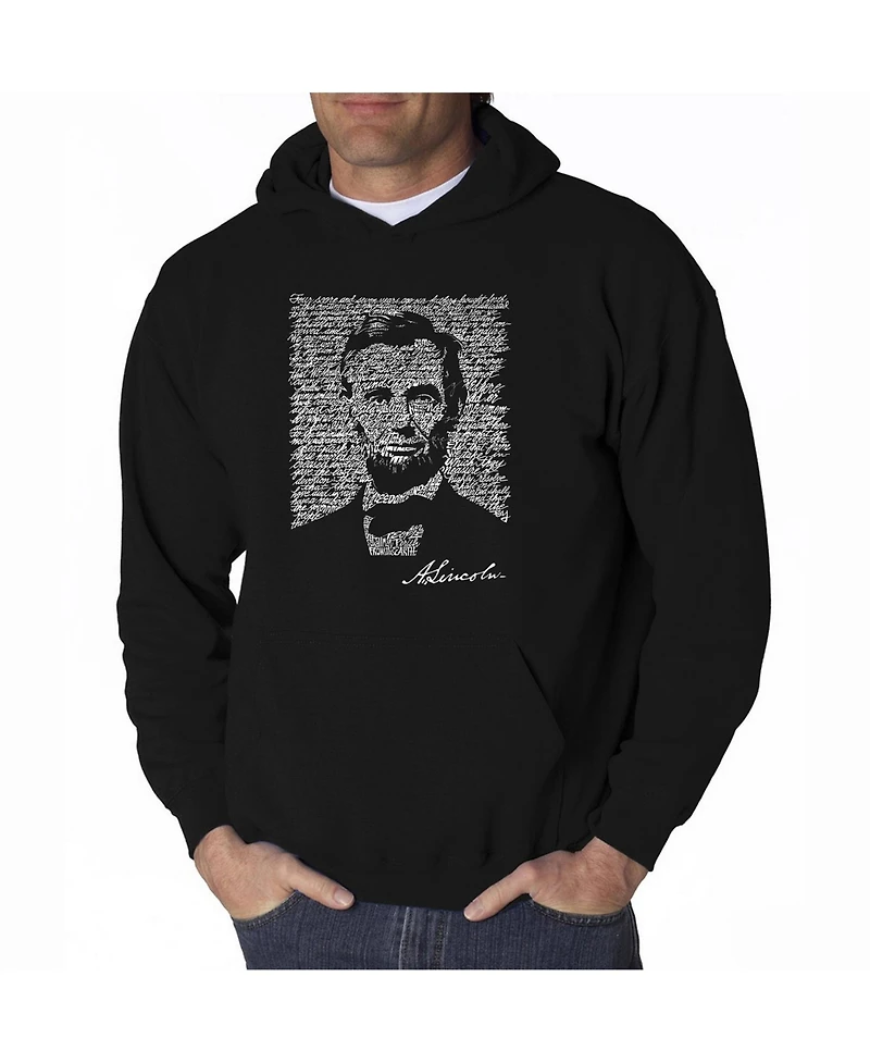 La Pop Art Men's Word Hoodie - Abraham Lincoln