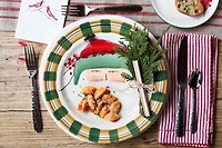 Vietri Old St. Nick Animal Hat 4 Piece Place Setting