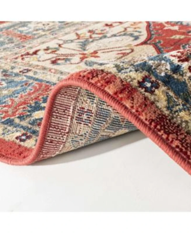 Lauren Ralph Lauren Chloe Lrl1221a Red Navy Area Rug