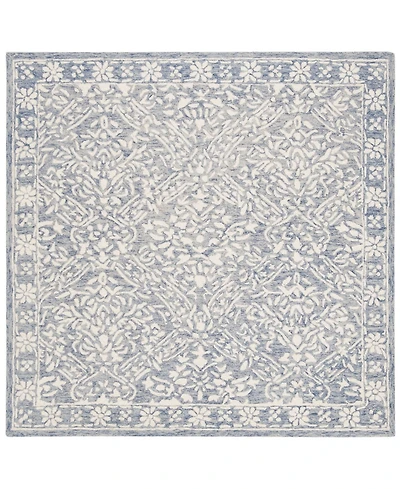 Lauren Ralph Lauren Olivier LRL6935M Blue and Ivory 5' X 5' Square Area Rug
