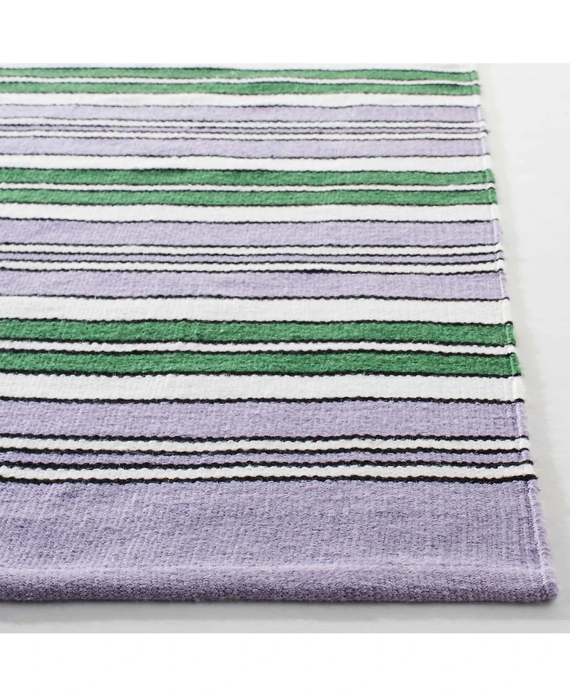 Lauren Ralph Lauren Leopold Stripe LRL2462G Lilac 8' X 10' Outdoor Area Rug