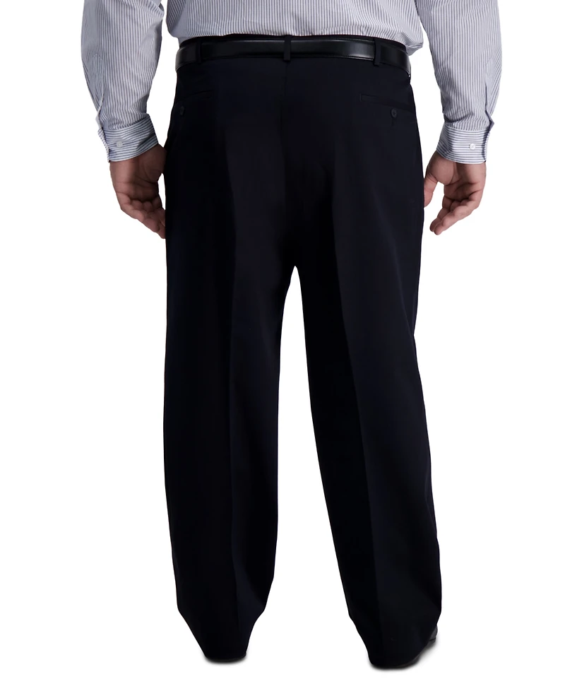 Haggar Men's Big & Tall Iron Free Premium Khaki Classic-Fit Pleated Pant