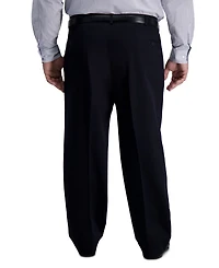 Haggar Men's Big & Tall Iron Free Premium Khaki Classic-Fit Pleated Pant