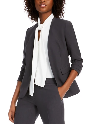 Bar Iii Women's Collarless Open-Front Blazer, Created for Macy's