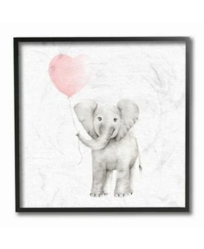 Stupell Industries Baby Elephant Heart Balloon Linen Look Wall Art Collection