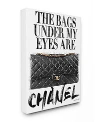 Stupell Industries Glam Bags Under My Eyes Black Bag Canvas Wall Art, 30" x 40"