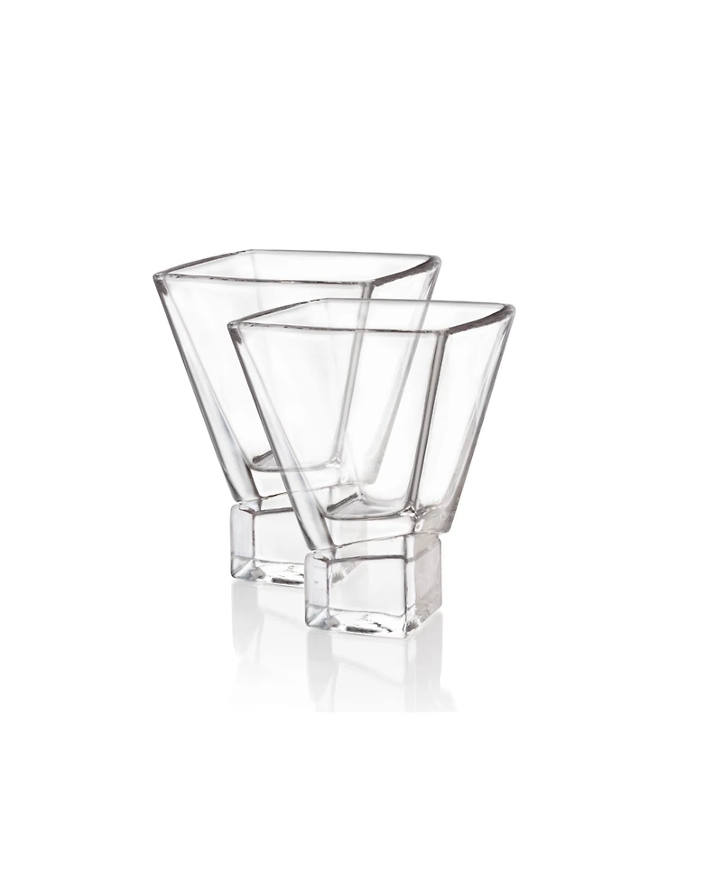 JoyJolt Carre Square Martini Glasses, Set of 4
